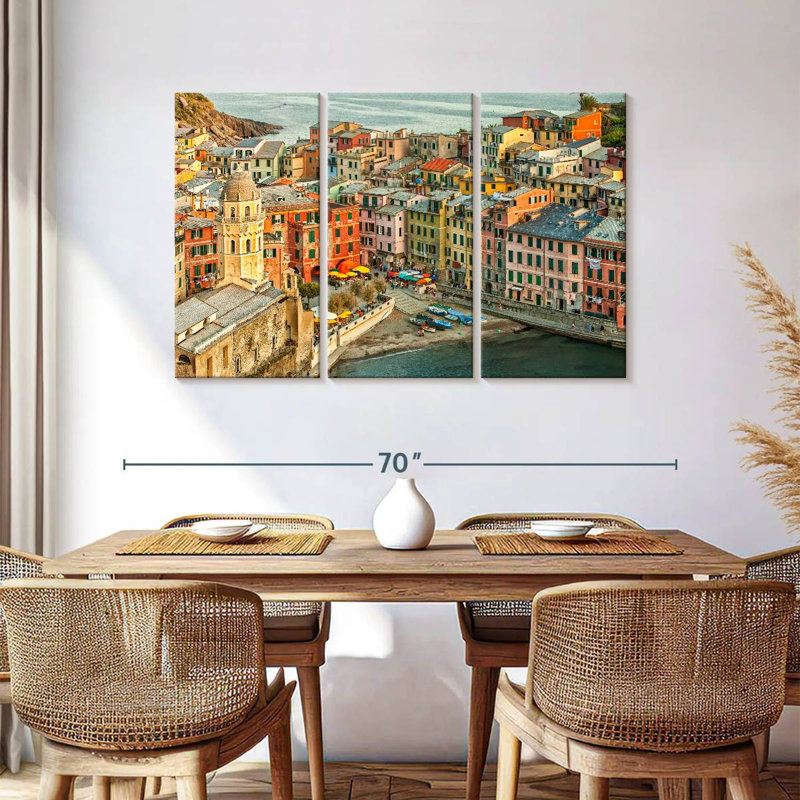 Lilie Vernazza dans les Cinque Terre, Italie, H 36 po x l 57 po