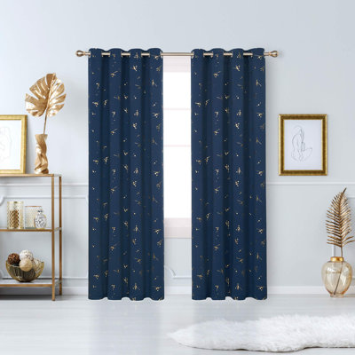 Polyester Blackout Grommet / Eyelet Curtain Pair