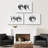 Moon " Abstract Black And White Moon " 3 - Pieces-100136517-100136514