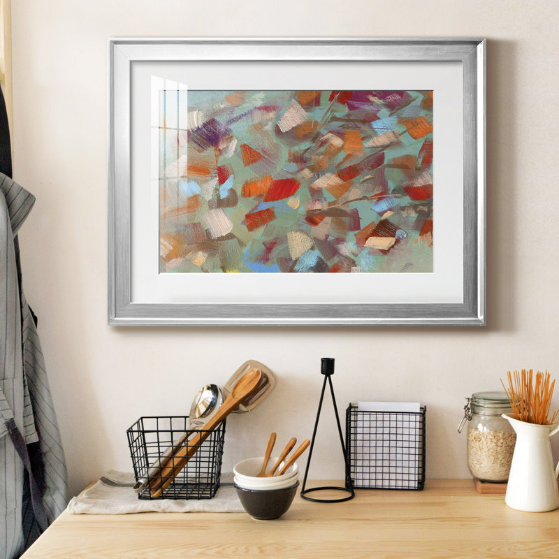 Confetti Party - peinture encadrée, H 30,5 po x l 42,5 po x P 1,5 po, Papier avec cadre argenté