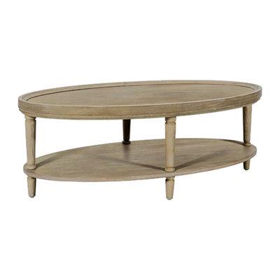 Oval Coffee Table with Shelf