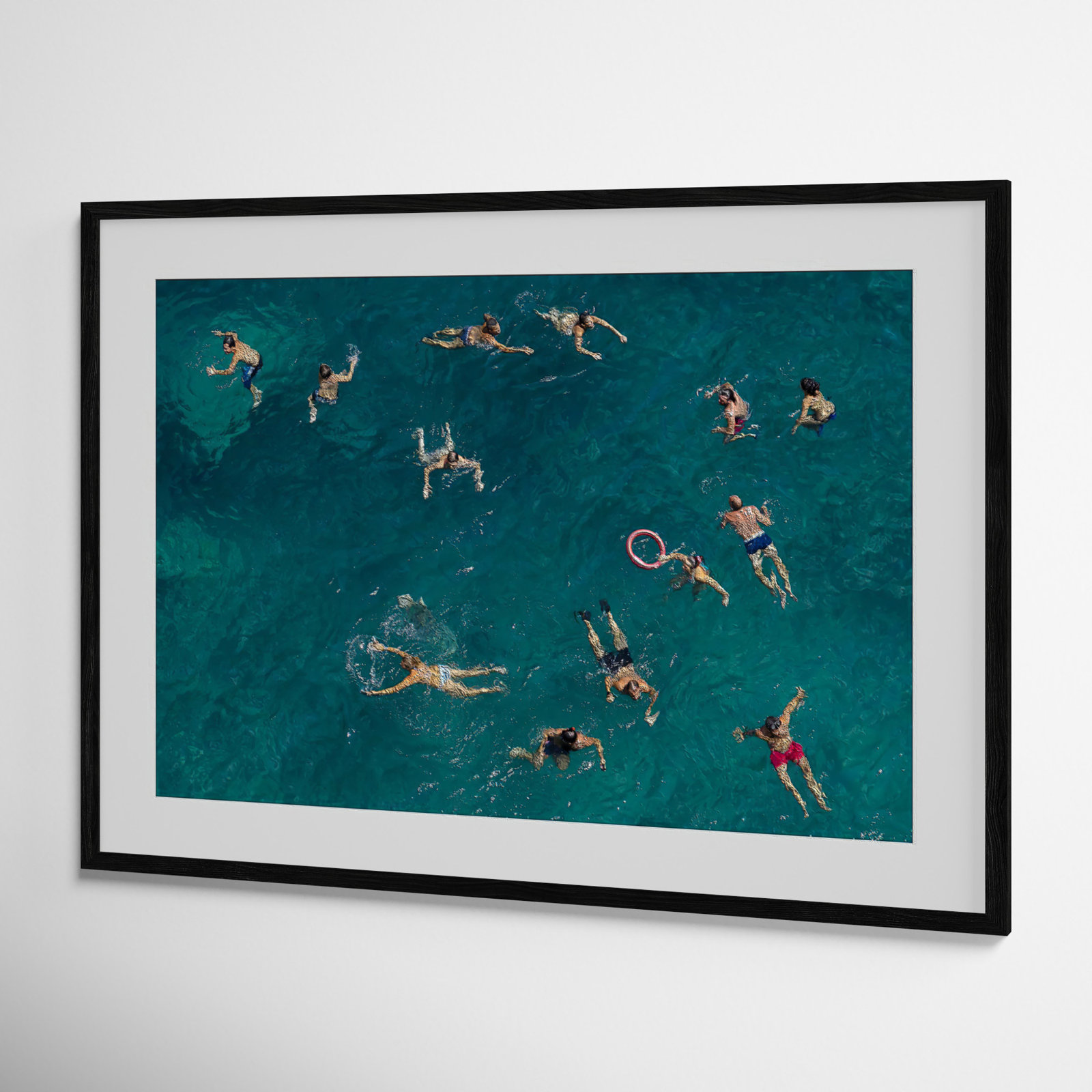 Norvell "Tonti" Print by Tonti, Black Wood Framed Paper, 25.5" H x 35.5" W x 0.75" D