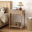 Farmhouse End Table With Storage And Built-In Charging Outlets-1006635109