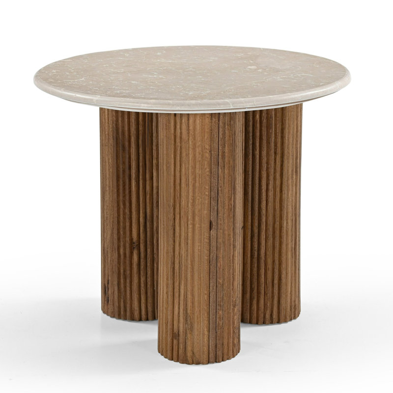 Dewy - Modern Marble Round End Table
