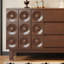 Buffet en bois massif brun noisette