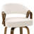 360° Swivel Mid-Century-Modern Walnut Bar Stool With Curved Upholstered Back-324509858