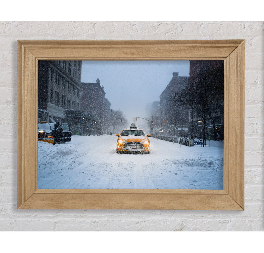 Yellow Cab In The Snow - Druck