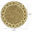 Foly Round Beaded Placemats Set of 2 Elegant Intertwined Border Handmade Table Mats for Christmas Decor