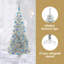 vidaXL Christmas Tree with 150 LEDs with Stand Silver PET-150593259