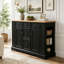 Buffet avec rangement, console de cuisine avec 5 tiroirs, 2 armoires, tablettes réglables, buffet-862012887