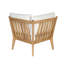 Canapé modulaire d'extérieur rembourré Launie, beige