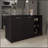 Ginger Kitchen Island, Three Open Shelves, Two Cabinets White / Dark Brown
