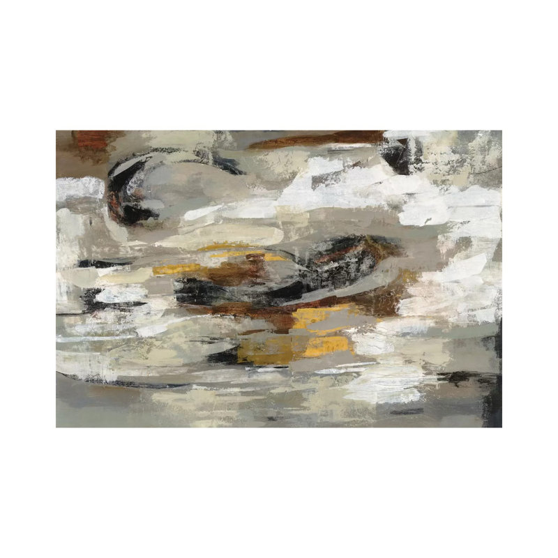 Neutral & Gray Abstract by Silvia Vassileva - Gallery-Wrapped Canvas Giclée on Canvas, 20.32 cm H x 30.48 cm W
