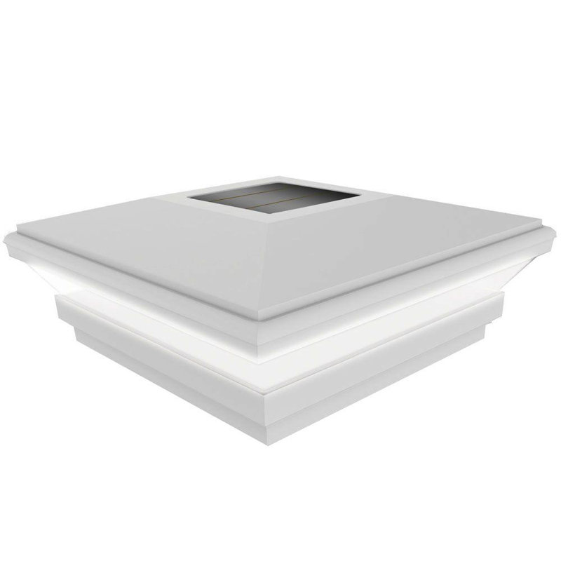 Barrette Outdoor Living 5 in. x 5 in. White Vinyl Contemporary Post Top