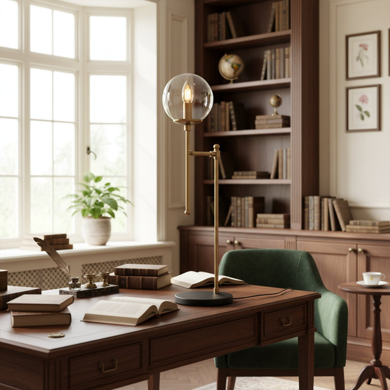 Lampe de table 26 po Modern Novelty, Clair, Doré