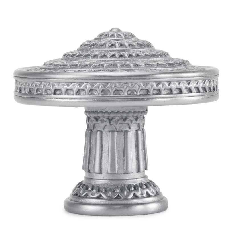 edgar berebi toulouse knob in matte black plate, Satin Nickel