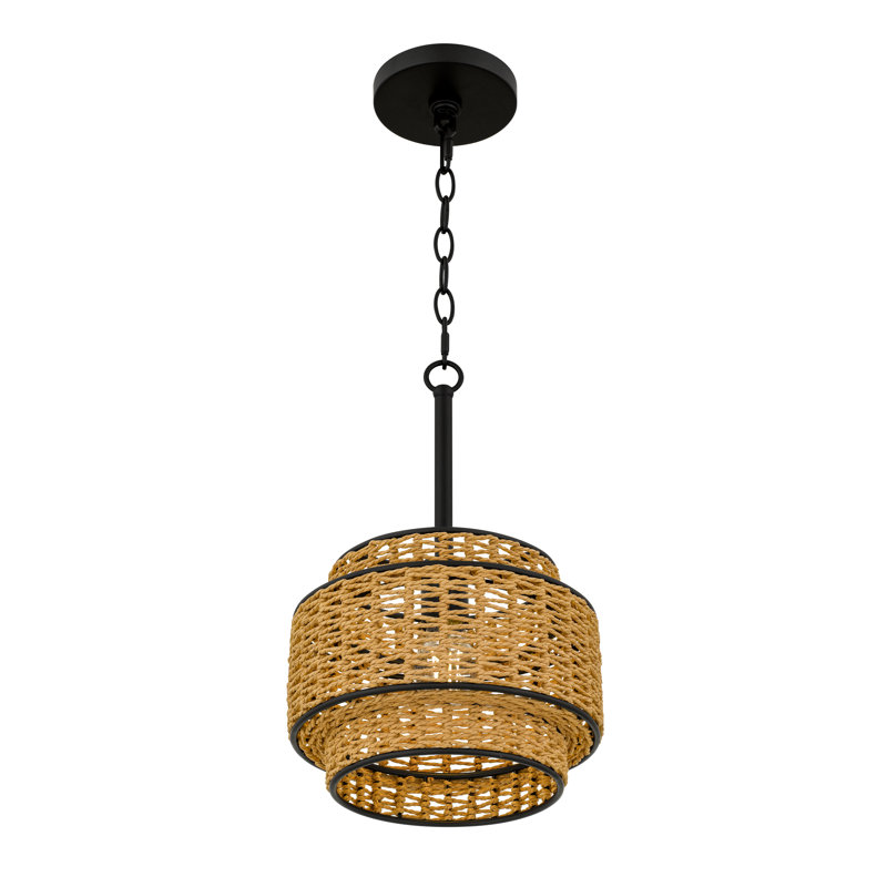 Teton 1-Light Matte Black Mini Pendant Light