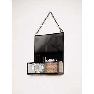 Dilan Metal Wall Mirror with Shelves