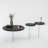 Modern Coffee Table Set (2 Pieces), Anthracite & Transparent, 13.8 x 20.1 x 20.1 inches | 100% Tempered Glass Top with 100% MDF Frame | Sleek Industrial Design, Perfect for Living Room & Contemporary Spaces-2065881321-2065881327
