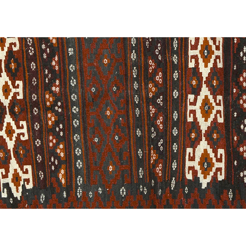 Hand Knotted Wool Area Rug in Red