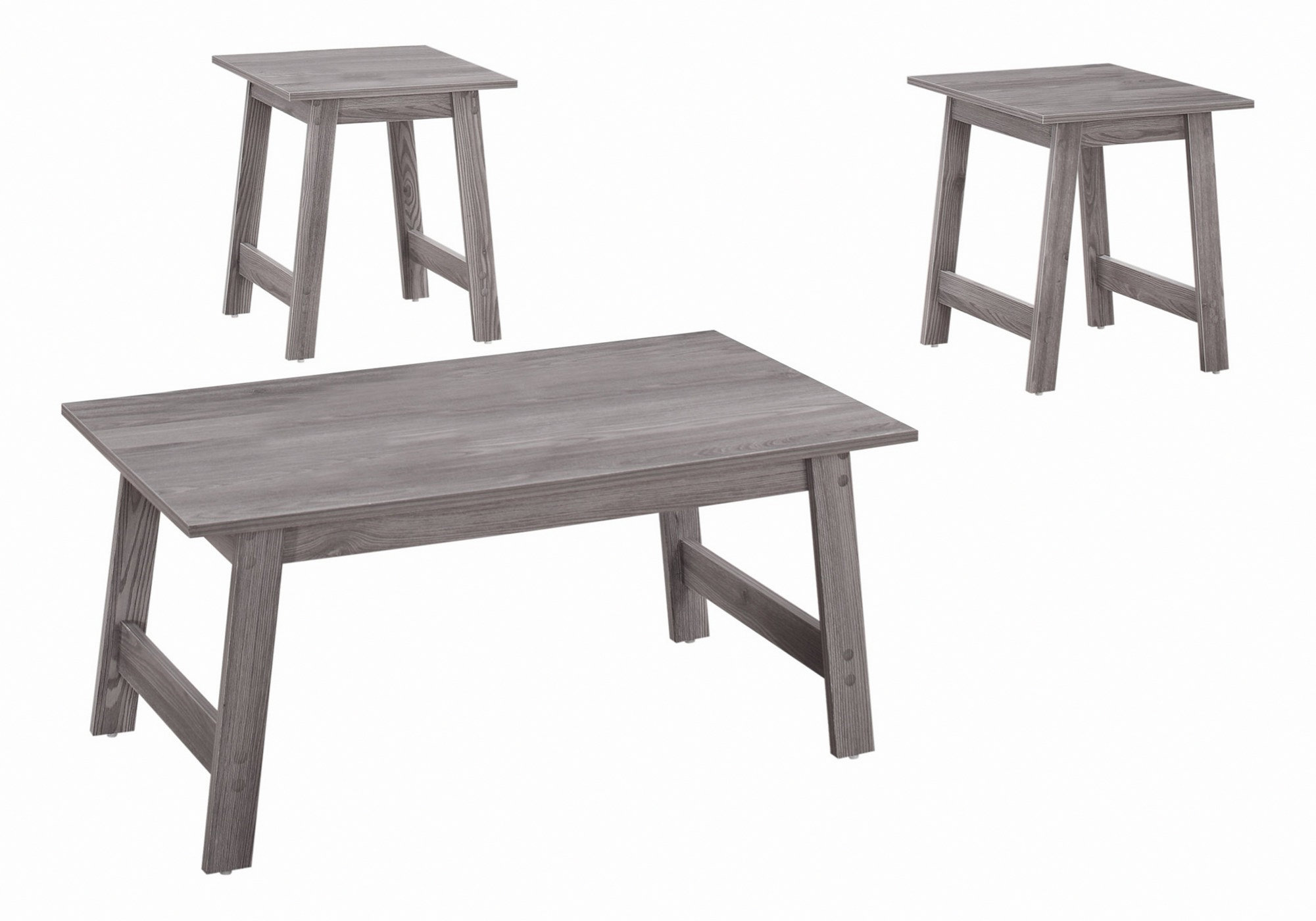 Latitude Run® Three Pieces Table Set, Rectangular Coffee Table With End ...
