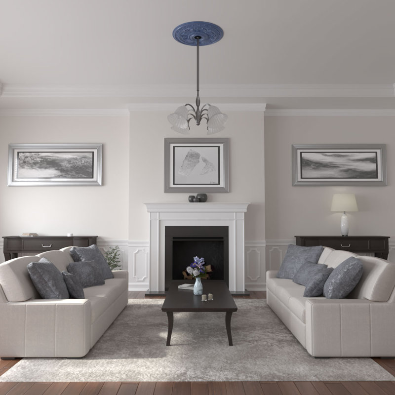 Endurathane Tellson Ceiling Medallion, 30 5/8"OD x 2 1/2"P (Fits Canopies up to 6 3/4"), Hand-Painted Americana Finish