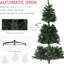 Arbre de Noël artificiel 7,5 pi, 1346 pointes, ouverture automatique, base en acier stable, ornement des fêtes de 88,6 po de hauteur, maison