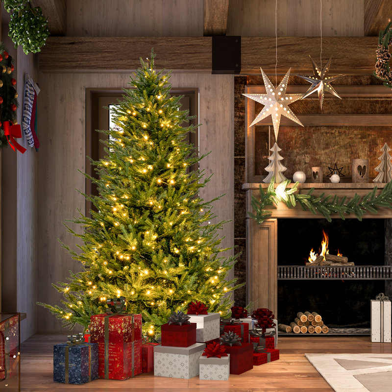 Arbre de Noël artificiel éclairé, 6'