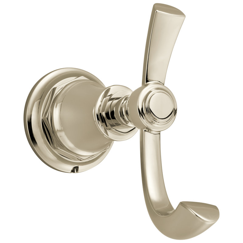 Rook® Double Robe Hook, Polished Nickel