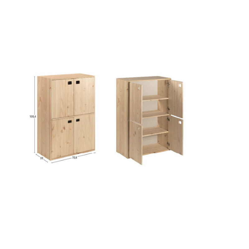 Aylsham 105.4cm H x 70.8cm W Cube Bookcase