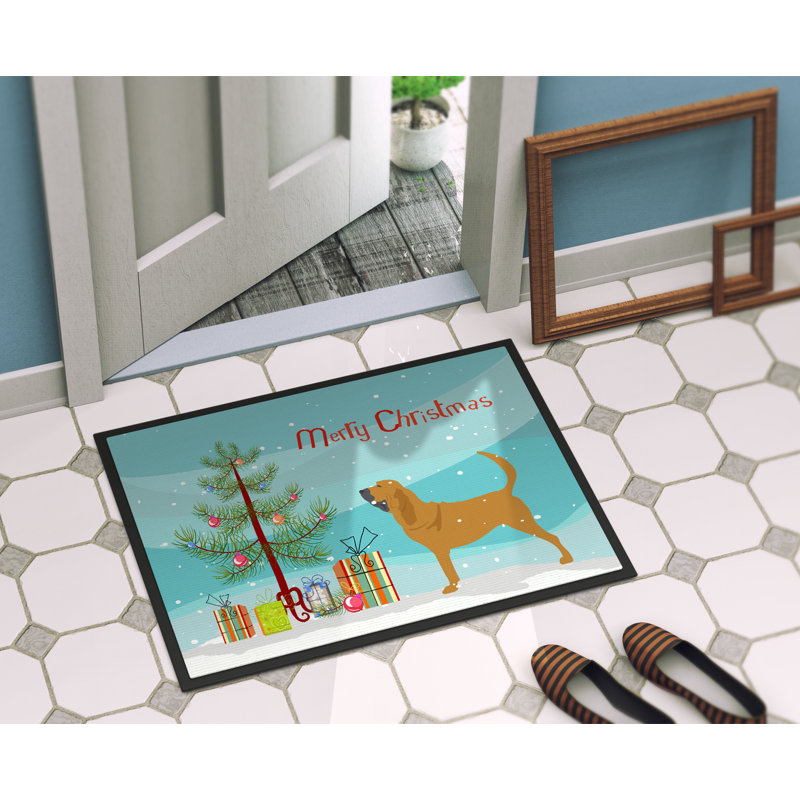 Tapis de porte d’intérieur anti-dérapant bloodhound, Rectangle 1 pi 6 po x 2 pi 3 po