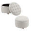 Repose-pieds rembourré avec rangement et coussin capitonné-133867441