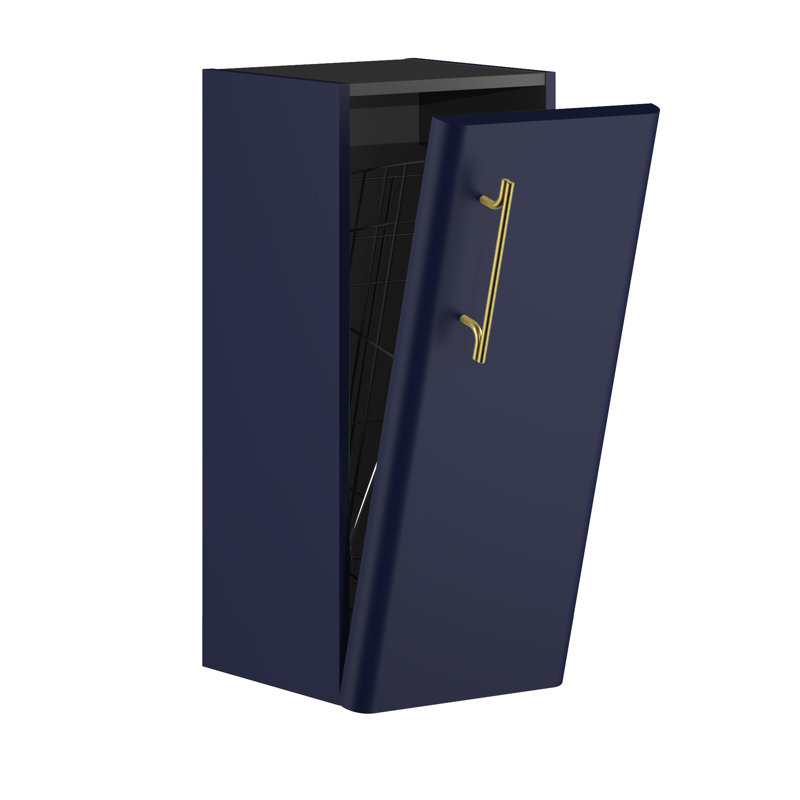 Ashat Bathroom Cabinet, Right, Wave Blue/Gold
