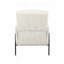 Chaise d'appoint moderne à rayures, fauteuil rembourré simple avec structure en métal noir, chaise longue rembourrée confortable, chaise d'appoint de lecture pour le bureau de la chambre à coucher, chaise de loisirs texturée verte | Fauteuil d'appoint rembourré moderne à rayures Modern