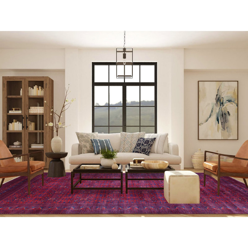 Summer-Leigh One-of-a-Kind 9'8" X 13'1" New Age Area Rug in Purple