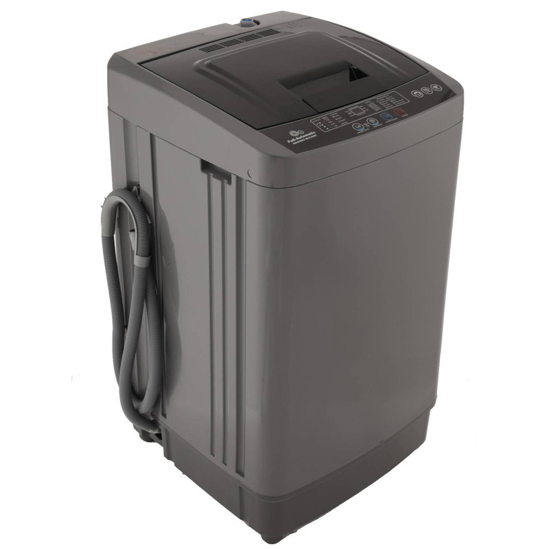 Laveuse portative complètement automatique de 2,8 pieds cubes avec 4 programmes de lavage, 4 niveaux d'eau et 3 pompes de vidange et de temps
