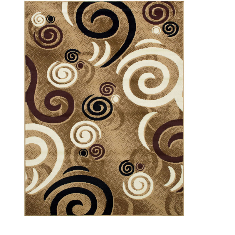 Tapis abstrait brun Flara