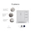 Meuble-lavabo de comptoir en marbre blanc 36 po Elizabeth avec robinet et miroir Elizabeth-33758854-40092433