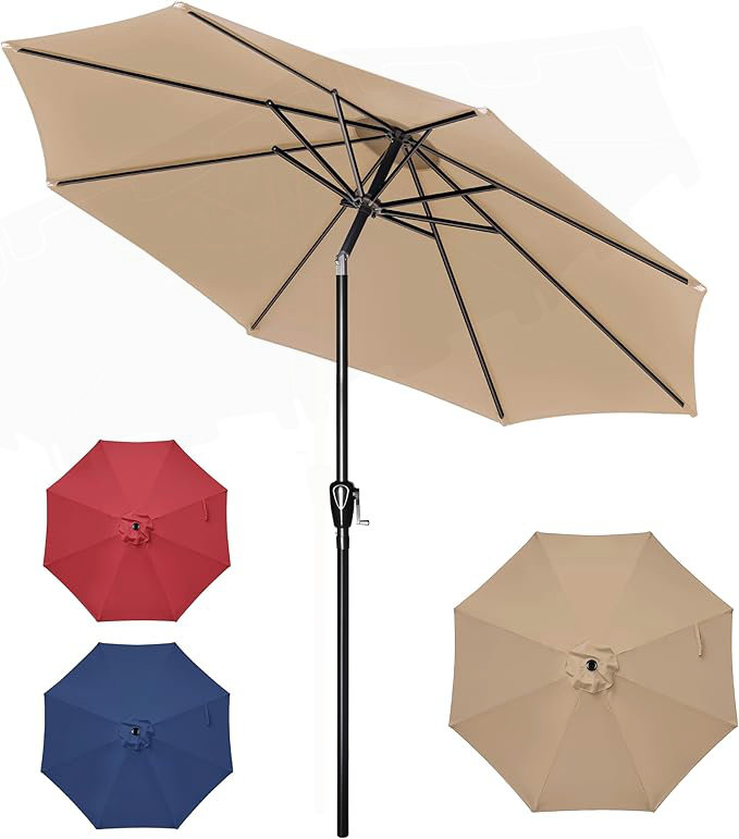 Parasol de marché extérieur 10 pi, Tanné
