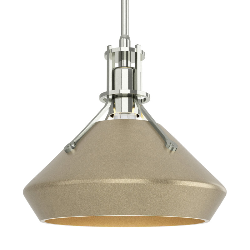 Luminaire suspendu Henry avec chanfrein, Or doux, Sterling