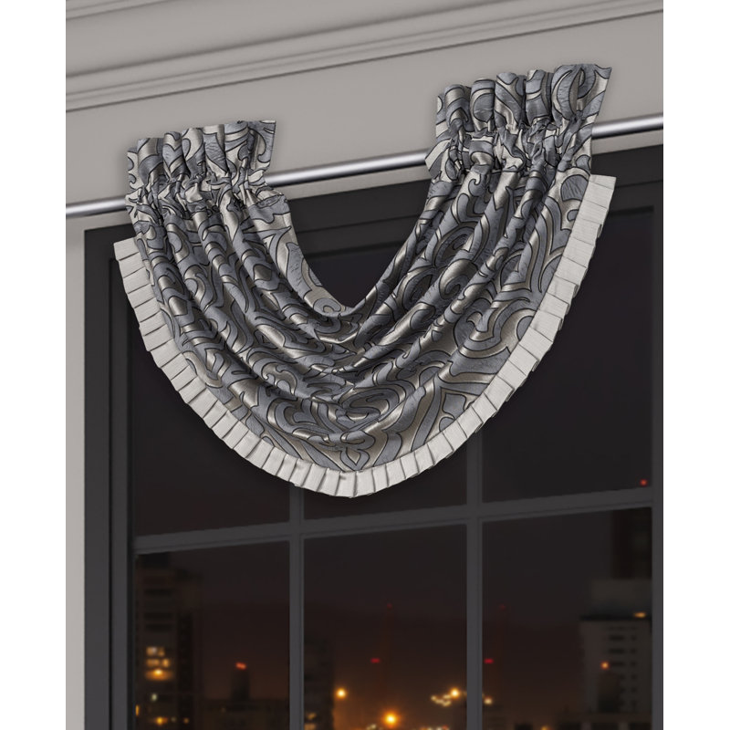 Bolero - Pewter Window Waterfall Valance