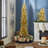 Home Heritage 7 Foot Pencil Artificial Prelit Christmas Tinsel Tree, Champagne