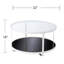 Table basse Vimmerly à plateau en verre au design épuré et à la structure robuste, parfaite pour la vie moderne et les réceptions.