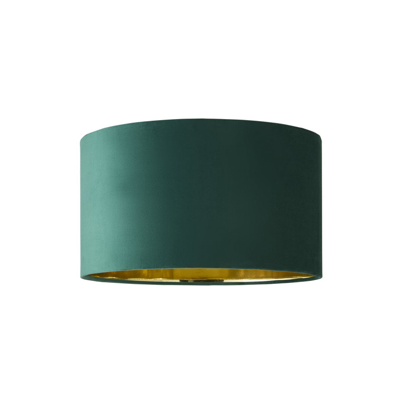 Ajua Linen Blend Drum Lamp Shade ( Slip-On ) in Green, 20" H x 35" W x 35" D