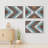 Geometric Western Shape " Western Decor Geometric Polygon Pattern Collage Abstract Shapes For Cabin Cottage " 3 - Pieces-100136361-100136360