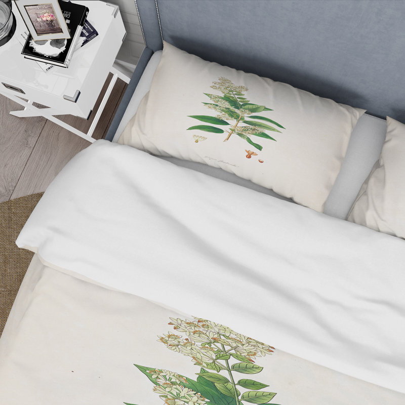 Vintage Botanicals XVII - Ensemble de housse de couette Farmhouse - Microfibre de polyester