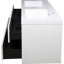 Meuble-lavabo mural 72 po avec double vasque, meuble de rangement flottant pour salle de bain avec comptoir en résine de pierre et tiroirs à fermeture en douceur entièrement assemblé-126271722