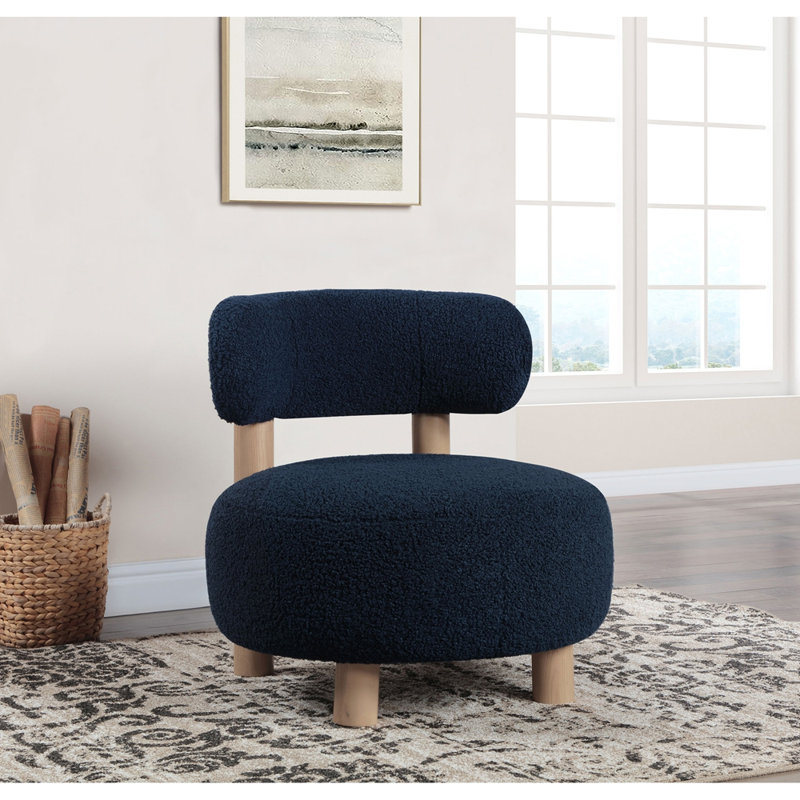 Fauteuil rembourré rembourré, Bleu