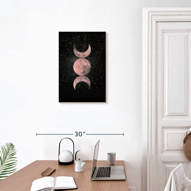 Symbole de la lune rose d'Oberle, H 24 po x l 16 po