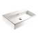 WS Bath Collections Quarelo 16.5'' Glossy White Ceramic Rectangular Bathroom Sink with Overflow